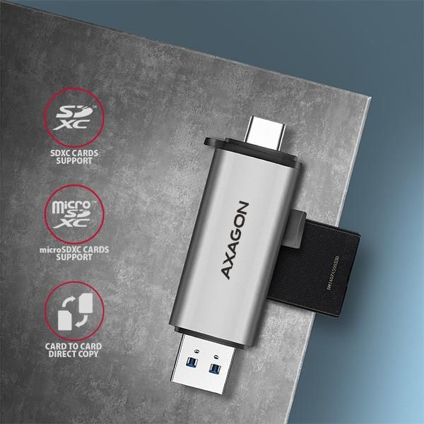 MEMORY READER USB-C+USB3.2 2SL/SD/MICROSD CRE-SAC AXAGON – 4