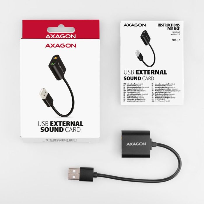 SOUND CARD USB2.0 48KHZ/16BIT/0.15M ADA-12 AXAGON – 5