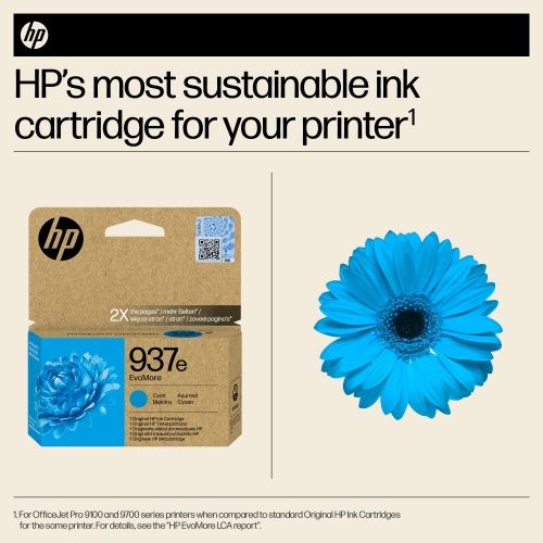 HP 937e EvoMore (4S6W6NE) Rašalinė kasetė, Žydra – 6