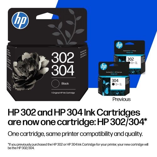 HP 302/304 (B7RT7AE) Rašalinė kasetė, Juoda – 5