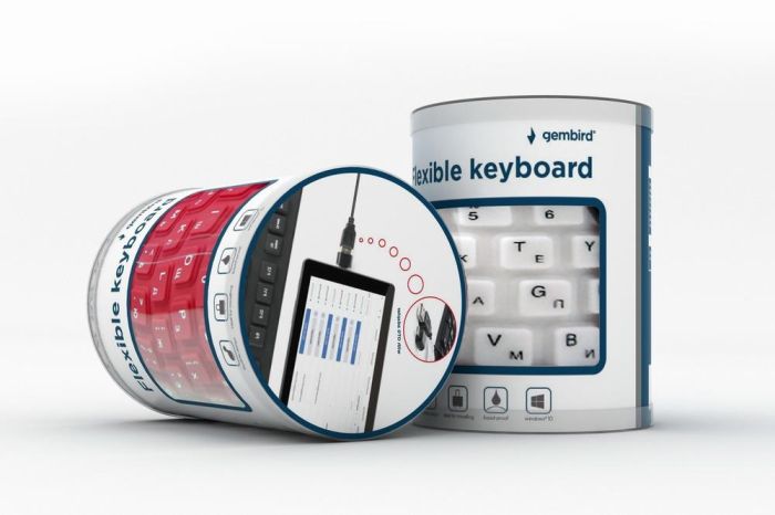 KEYBOARD FLEXIBLE USB ENG/BLACK KB-109F-B GEMBIRD – 3