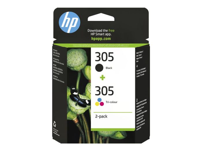 HP 305 2-Pack Tri-color/Black Original – 6
