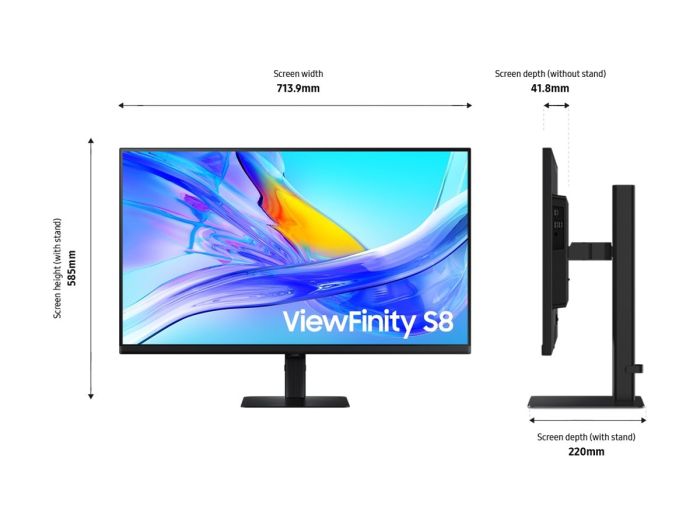 SAMSUNG ViewFinity LS32D800UAUXEN UHD – 12