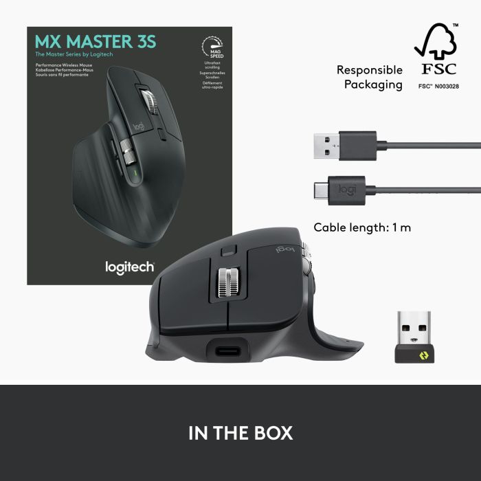MOUSE BLUETH OPTICAL MASTER 3S/BLACK 910-006559 LOGITECH – 20