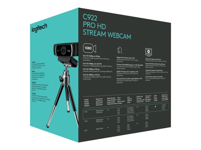 LOGI C922 Pro Stream Webcam - USB – 3