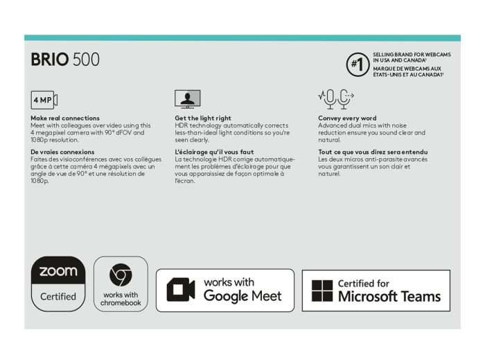 LOGI BRIO 500 Webcam colour 1920 x 1080 – 6