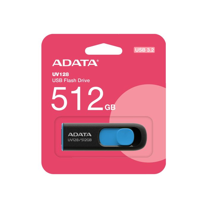 MEMORY DRIVE FLASH USB3 512GB/BLK/BLUE AUV128-512G-RBE ADATA – 4