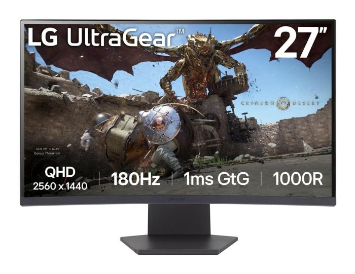 LCD Monitor LG 27GS60QC-B Gaming/Curved 27" 180Hz