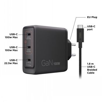 Lenovo Multi-port USB-C 100W Gan Charger – 3