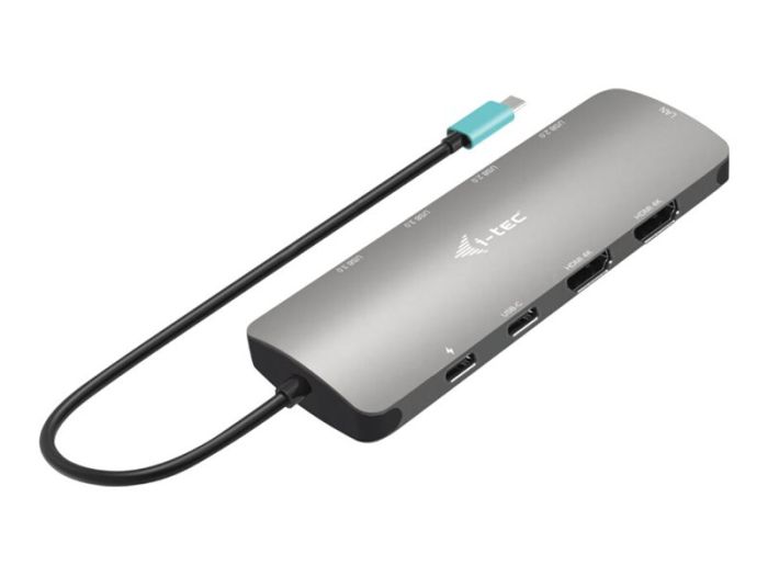 I-TEC USB-C Metal Nano Dock 2x HDMI + PD