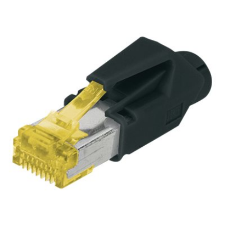 A-MO6A 8/8 HRS AT 6A modular RJ45 Plug, Hirose TM31 8P8C, shielded, for round