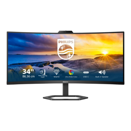Philips Monitor with Windows Hello Webcam 34E1C5600HE/00 34"