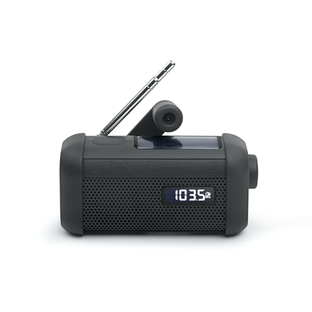 Muse Portable Solar Radio with Crank and MH-08 MB AUX in – 3