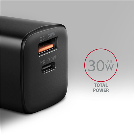 AXAGON Sil wallcharger 2x port (USB-A + USB-C), 30W ACU-PQ30 – 2