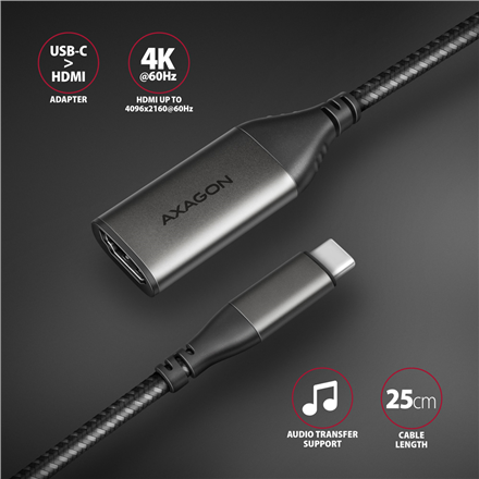 AXAGON Active USB-C to HDMI 0.25 m – 2