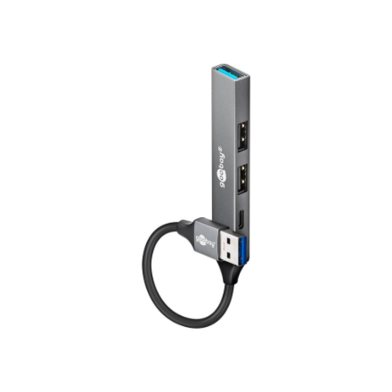 Goobay Slim 4-Port USB Hub, USB-A to USB-C 5GB