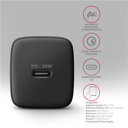 AXAGON Sil wallcharger 1x port USB-C, PD3.0 ACU-PD30 – 3