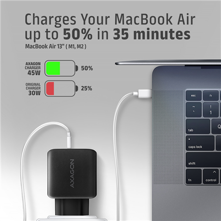 AXAGON GaN wallcharger 2x port (USB-A + USB-C), PD3.0 ACU-PQ45 – 7