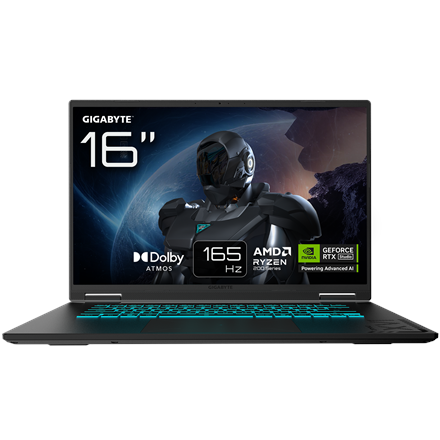 Gigabyte A16 GAMING 3WHK3EEC94SH Black 16" AMD Ryzen 7 GeForce RTX 5070 16GB – 2