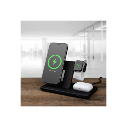 Fixed MagPowerstation 3-in-1 wireless charging stand with MagSafe mount support – 9