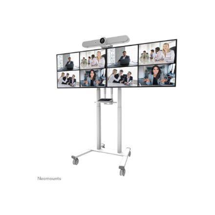 Neomounts Floor stand ADM-875WH2 Dual screen adapter Adjustable Height 42-65" – 3