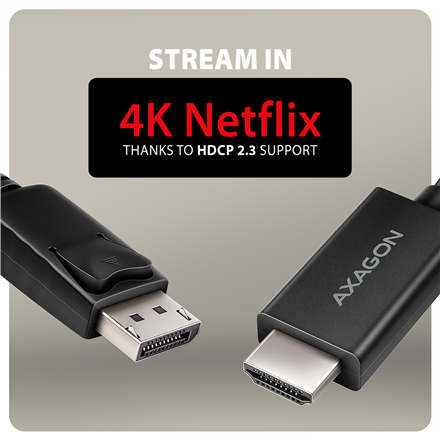 AXAGON Active cable RVD-HI20C2 DisplayPort to HDMI 1.8 m – 2