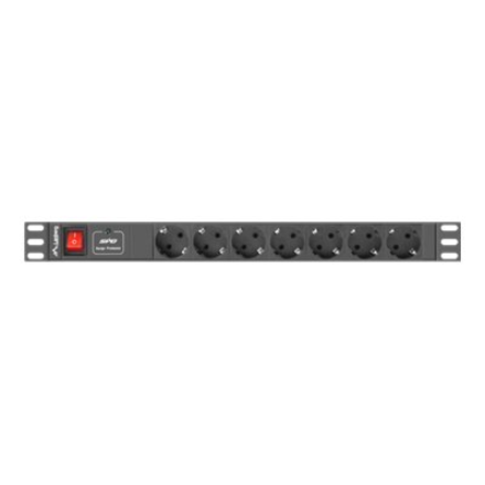 Lanberg Power Distribution unit (PDU) 19" 1U 10A 2M 7X Schuko Outlets – 2