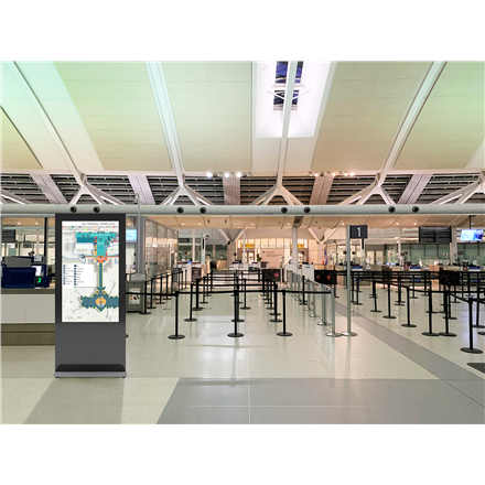 EDBAK Floor stand IDS10.55 Indoor Public Display Totem with glass front 55" – 2