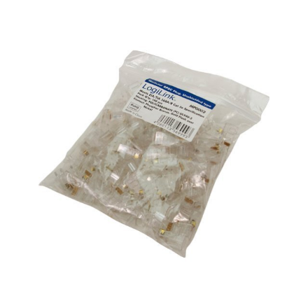 Logilink MP0002 CAT5e Modular PlugSuitable for 8P8C Round CablePlug Transparent