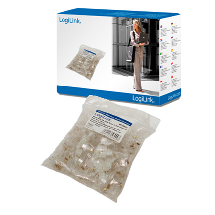 Logilink MP0002 CAT5e Modular PlugSuitable for 8P8C Round CablePlug Transparent – 3