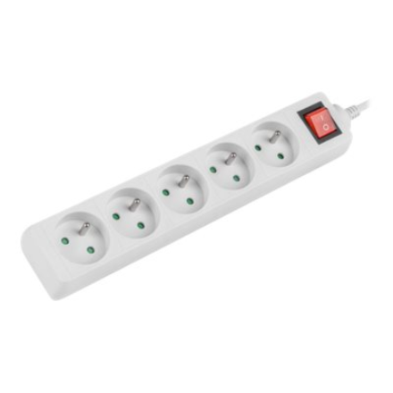 Lanberg Cable Power Strip, 5X French Outlets with Switch, Quality-Grade Copper, – 4