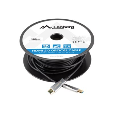 Lanberg CA-HDMI-20FB-1000-BK HDMI to HDMI 100 m