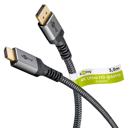 Goobay DisplayPort to HDMI Cable 65270 3 m – 3