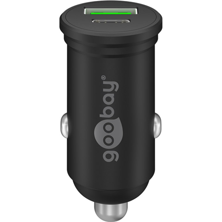 Goobay Dual-USB Car Fast Charger USB-C PD (Power Delivery), 45 W 61739