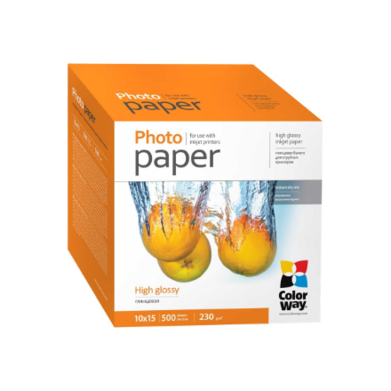 ColorWay Photo Paper, 500 sheets High Glossy 230 g/m² 10x15