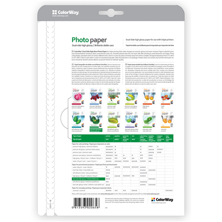 ColorWay Photo Paper, 50 sheets Dual-side High Glossy 155 g/m² A4 – 3