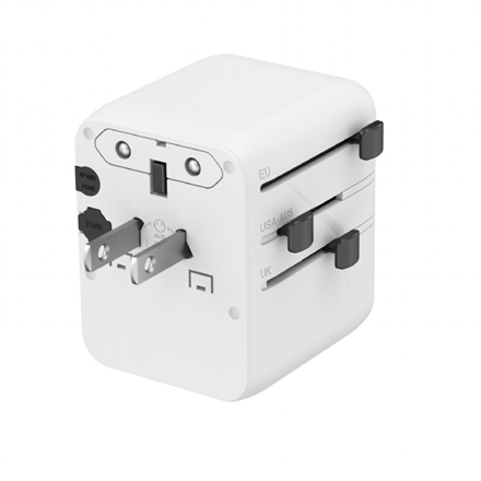 Gembird Universal travel power adapter TPA-1A2C20-01-W Travel Adapter 20 W – 2