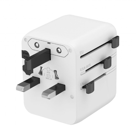 Gembird Universal travel power adapter TPA-1A2C20-01-W Travel Adapter 20 W – 4