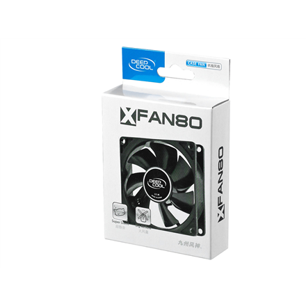 80mm case ventilation fan, 2 Pin; hydro bearing, Deepcool – 2
