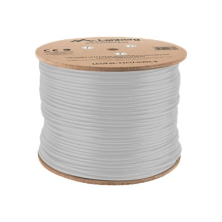 Lanberg LAN Cable CAT.6A UFTP 305M Solid CU LSZH Grey CPR + Fluke Passed – 3