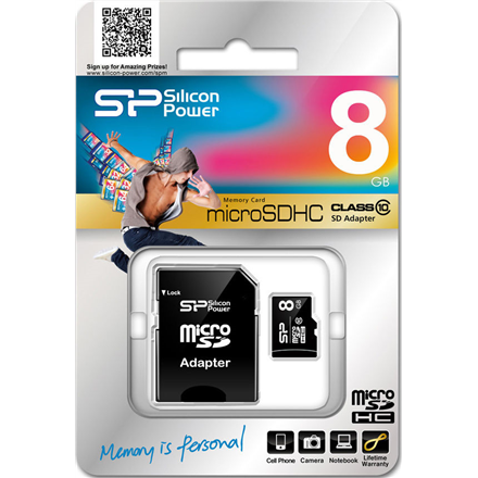 Silicon Power 8GB MicroSDHC – 3
