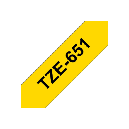 Brother TZe-651 Laminated Tape Black On Yellow 8 m – 3