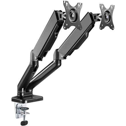 Goobay Desk Mount Double Monitor Mount with Gas Spring Swivel, Tilt, Rotation – 3