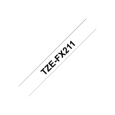 Brother TZe-FX211 Flexible ID Laminated Tape Black on White 8 m – 4