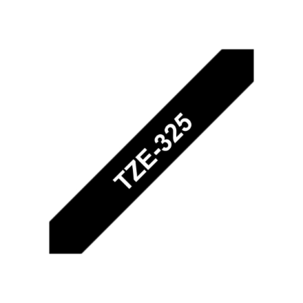 Brother TZe-325 Laminated Tape White on Black 8 m – 5