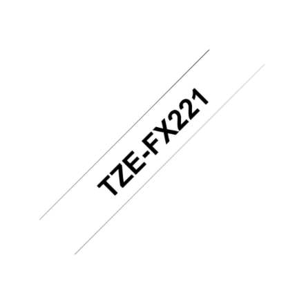Brother TZe-FX221 Flexible ID Laminated Tape Black on White 8 m – 4
