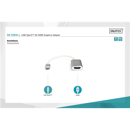 Digitus USB-C 3.2 Gen 1 to HDMI Graphic Adapter DA-70836 – 9