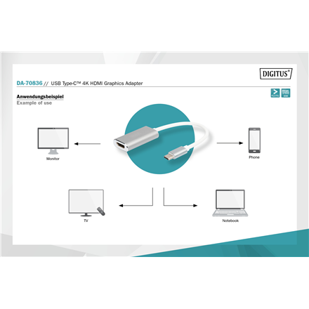 Digitus USB-C 3.2 Gen 1 to HDMI Graphic Adapter DA-70836 – 10