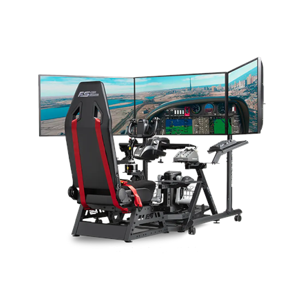 Next Level Racing Floor stand Tube Freestanding Triple Monitor Stand Up to 3x43" – 4