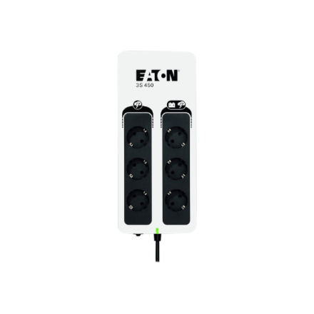 Eaton 3S Gen2 UPS DIN, 450 VA, 270 W, Input: Schuko, Outputs: (3) Schuko, (3) – 2